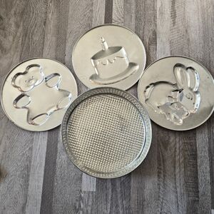 Vintage Cute Animals & Cake Springform Pan Insert Set Cute Teddy Bunny Birthday